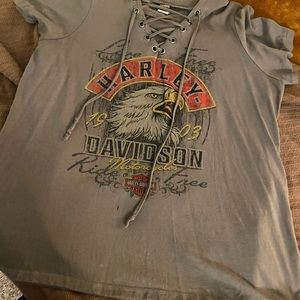 Harley Davidson Lace Up Shirt